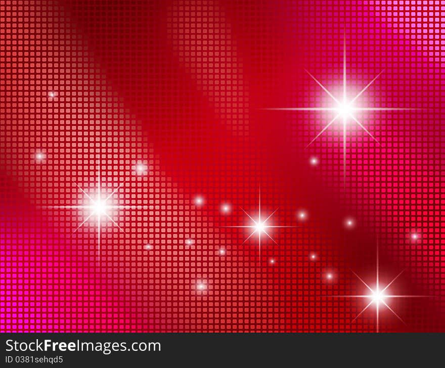 Pixelate abstract red passion background with stars. Pixelate abstract red passion background with stars