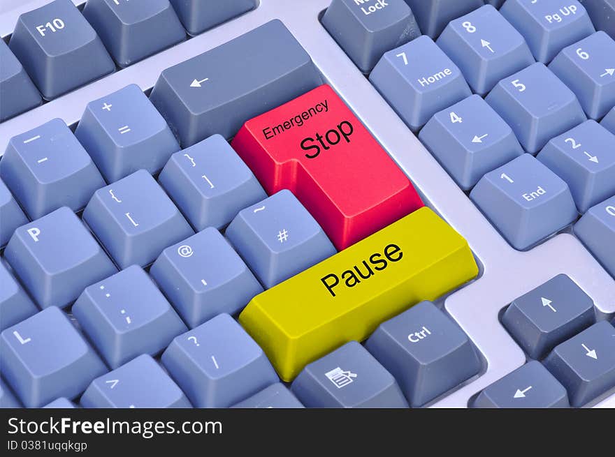 Emergency Stop & Pause On A Computer Keyboard