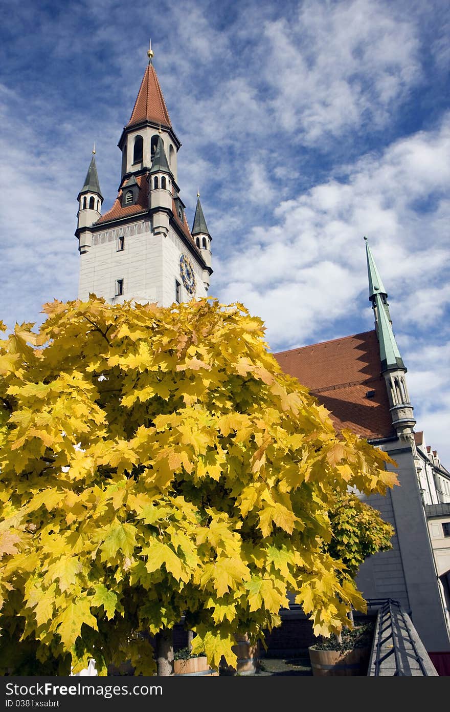 Clock tower in Munich