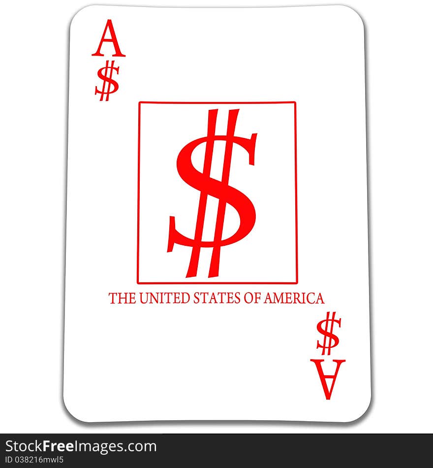 3D dollar card