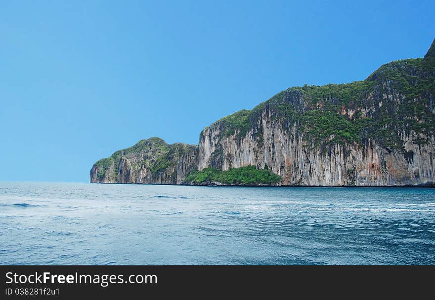 Island in the sea. Thailand,phi-phi island. Island in the sea. Thailand,phi-phi island.