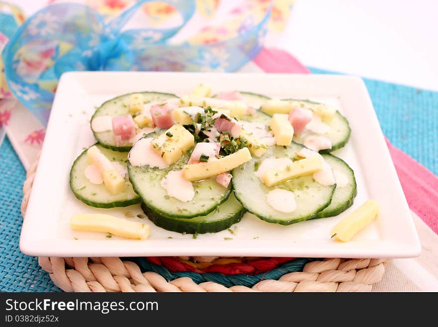 Salad of cucumbers