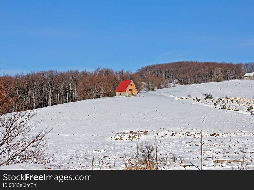 Winter In Serbia Near Bor