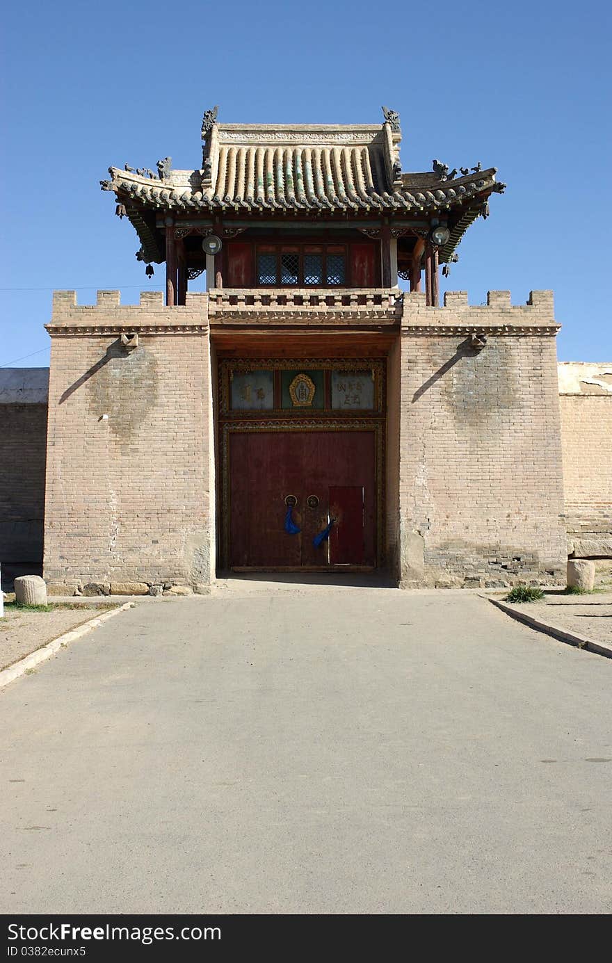 Entrance of the Erdene Zuu monastery in Mongolia