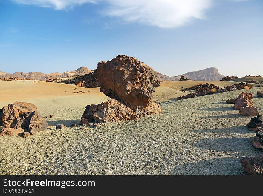 Desert landscape of Tenerife.