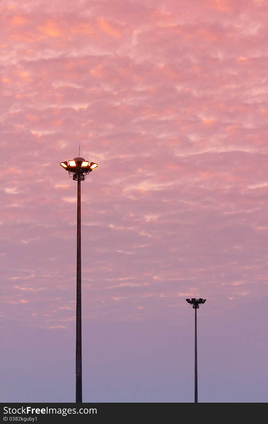 Tall electricity post