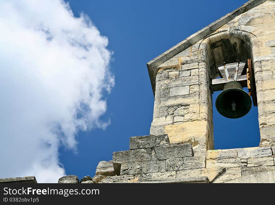 Old bell in cathedral (Pope Palace in Avignon, France)