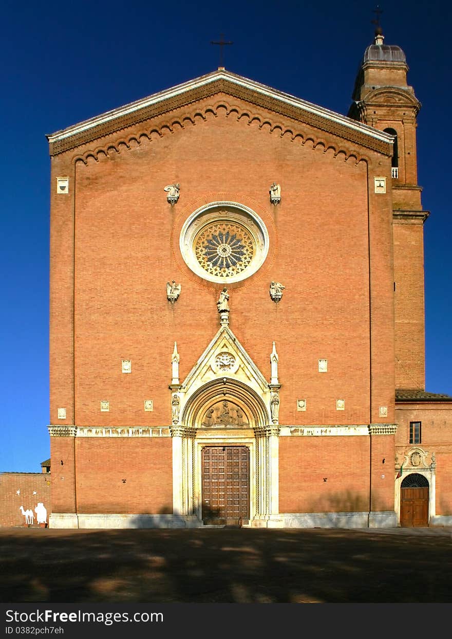 Exterior of the Basilica of San Francesco, Siena, Italy