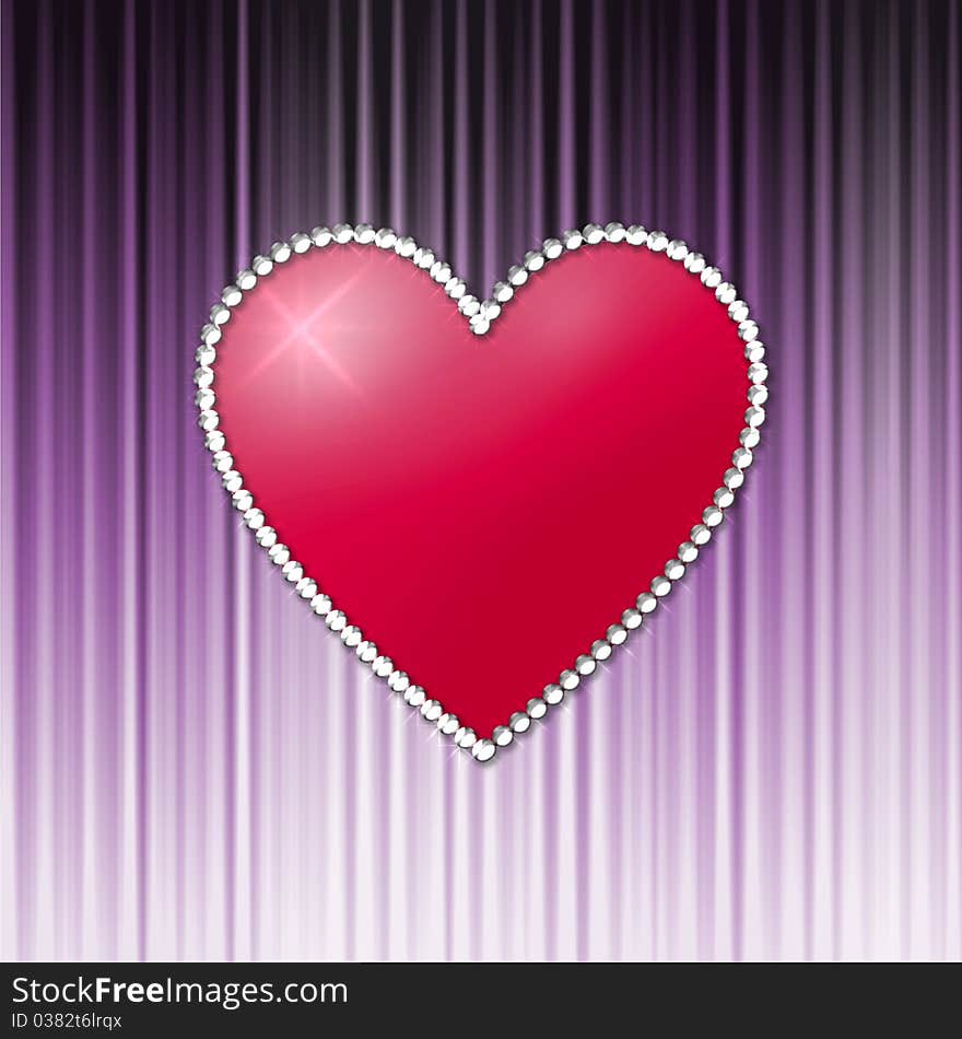 Abstract Background with Heart Illustration