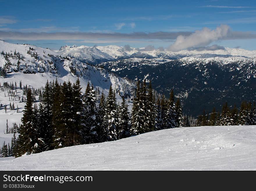 The View from Blackcomb Mountain in British Columbia, Canada. The View from Blackcomb Mountain in British Columbia, Canada