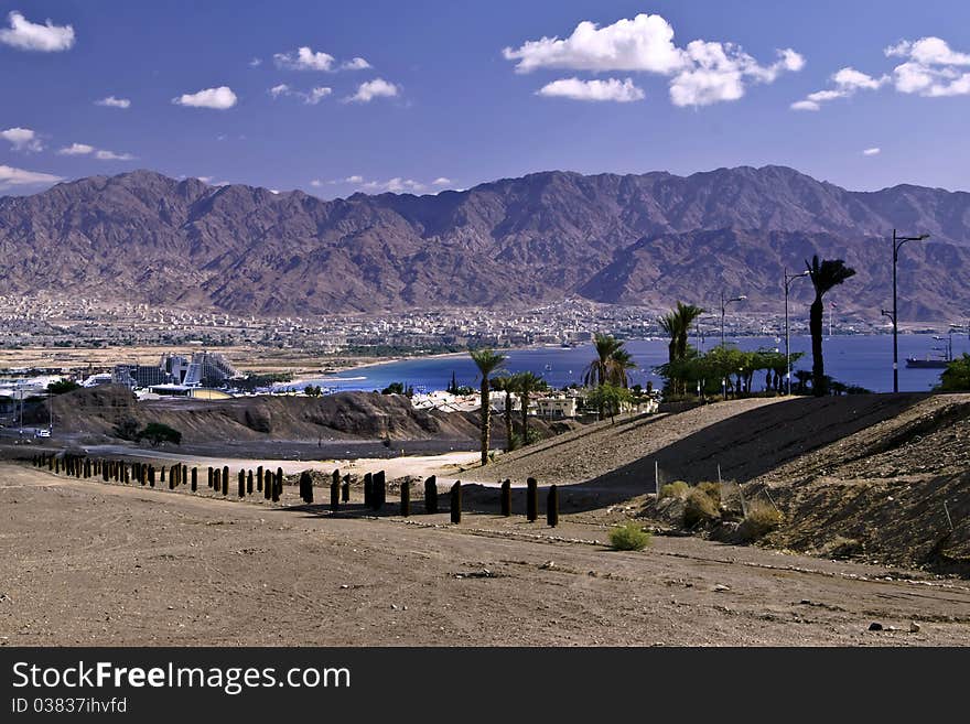 The shot was taken from Eilat city, Israel. The shot was taken from Eilat city, Israel