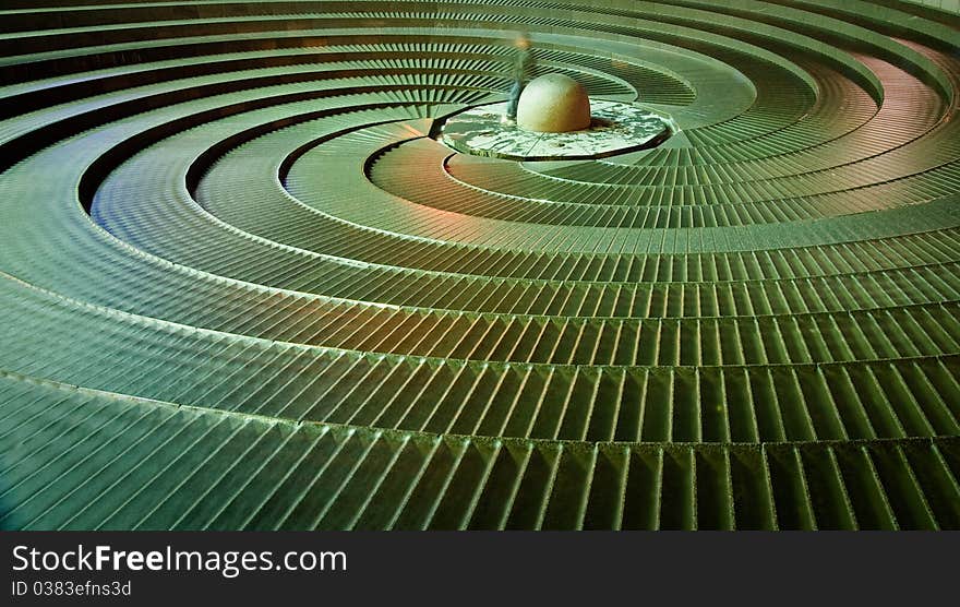 Spiral fountain at Sydney Australia