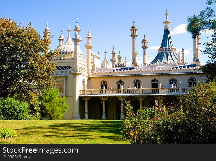 The royal pavilion at brighton in east sussex in england. The royal pavilion at brighton in east sussex in england