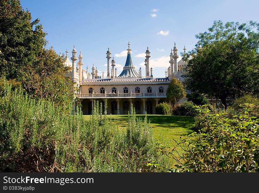 The royal pavilion at brighton in east sussex in england. The royal pavilion at brighton in east sussex in england