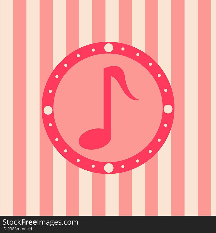 Cute colorful background with musical notes. Cute colorful background with musical notes