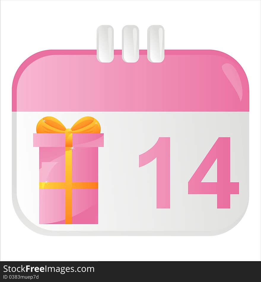 St. valentine s day calendar icon