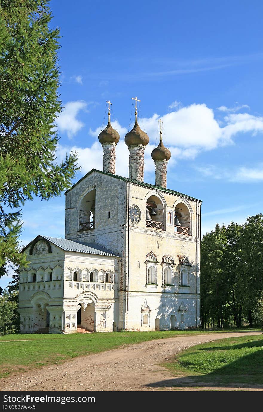 Bell tower on the territory St. Boris and Gleb's Monastery near the Rostov