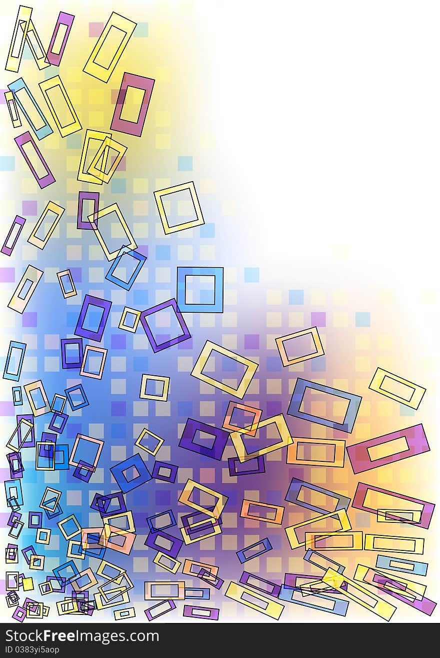 Illustration of the background of colored squares. Illustration of the background of colored squares