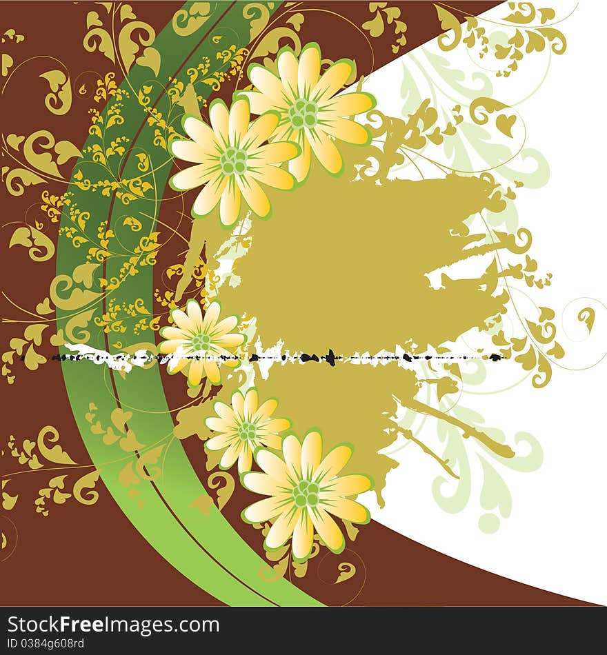 Abstract floral background with place for your text. Abstract floral background with place for your text