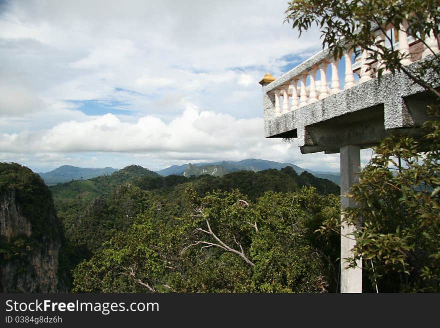 Landscape With A Balcony, Mountains, Sky