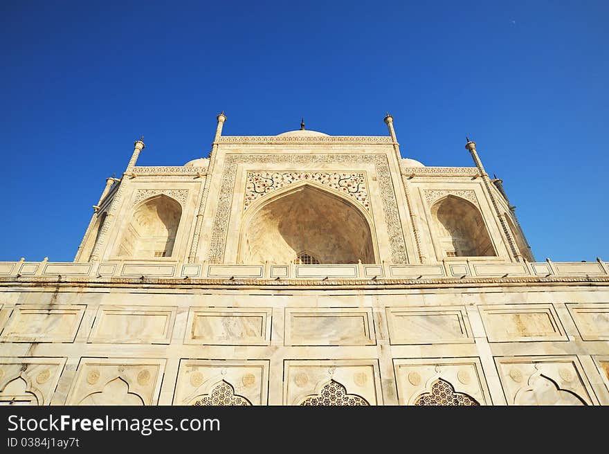 White marble tajmahal memory of love in india. White marble tajmahal memory of love in india