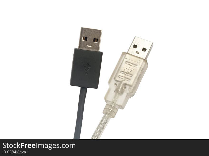 Image of the wire connector cable isolate on a white background. Image of the wire connector cable isolate on a white background