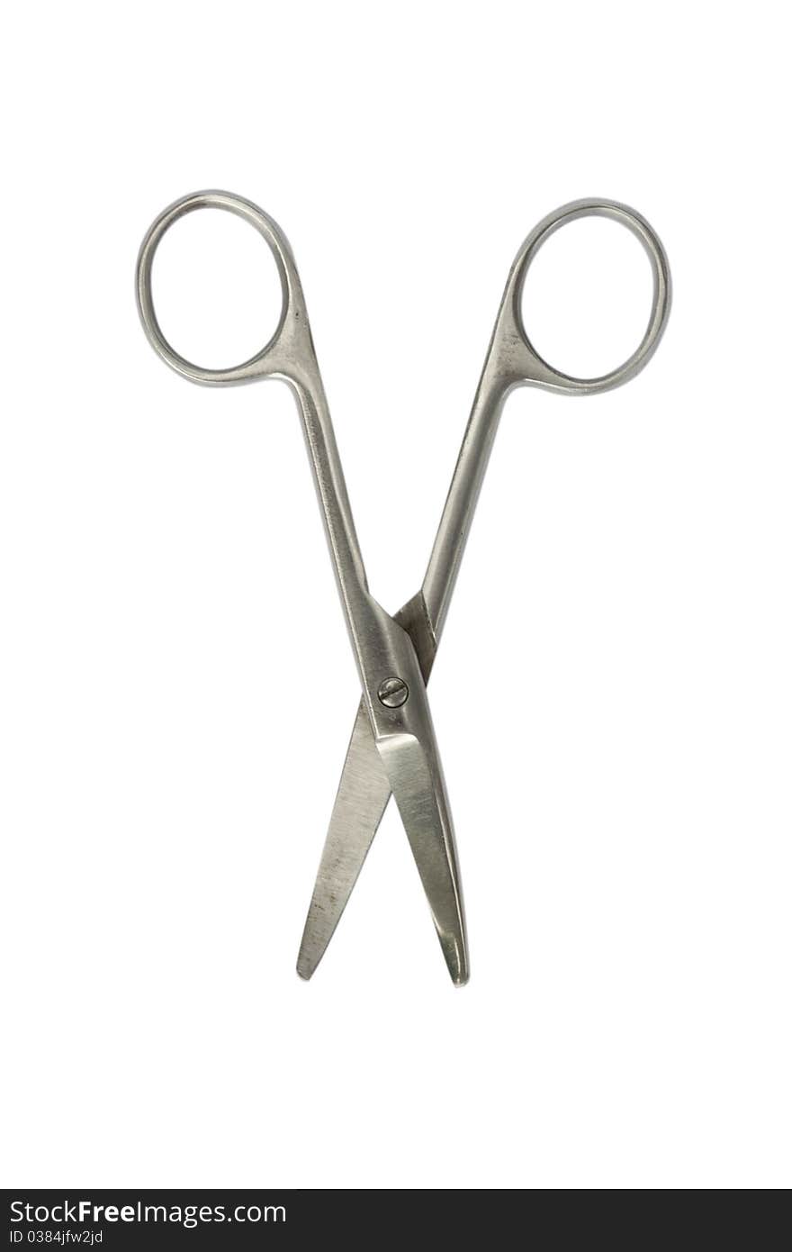 Image of the scissors isolate on a white background