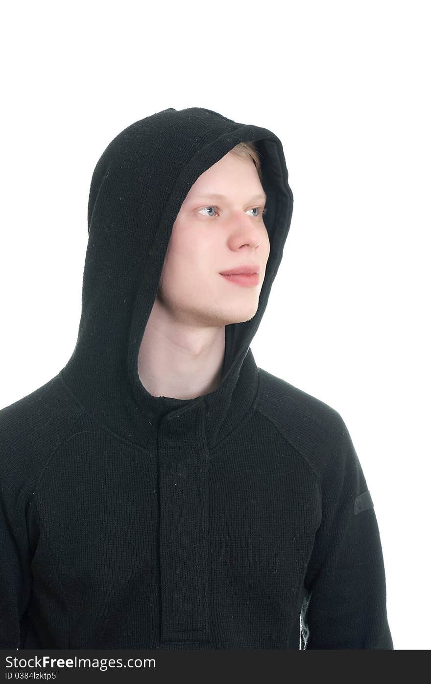 Young Man In Hooded Top