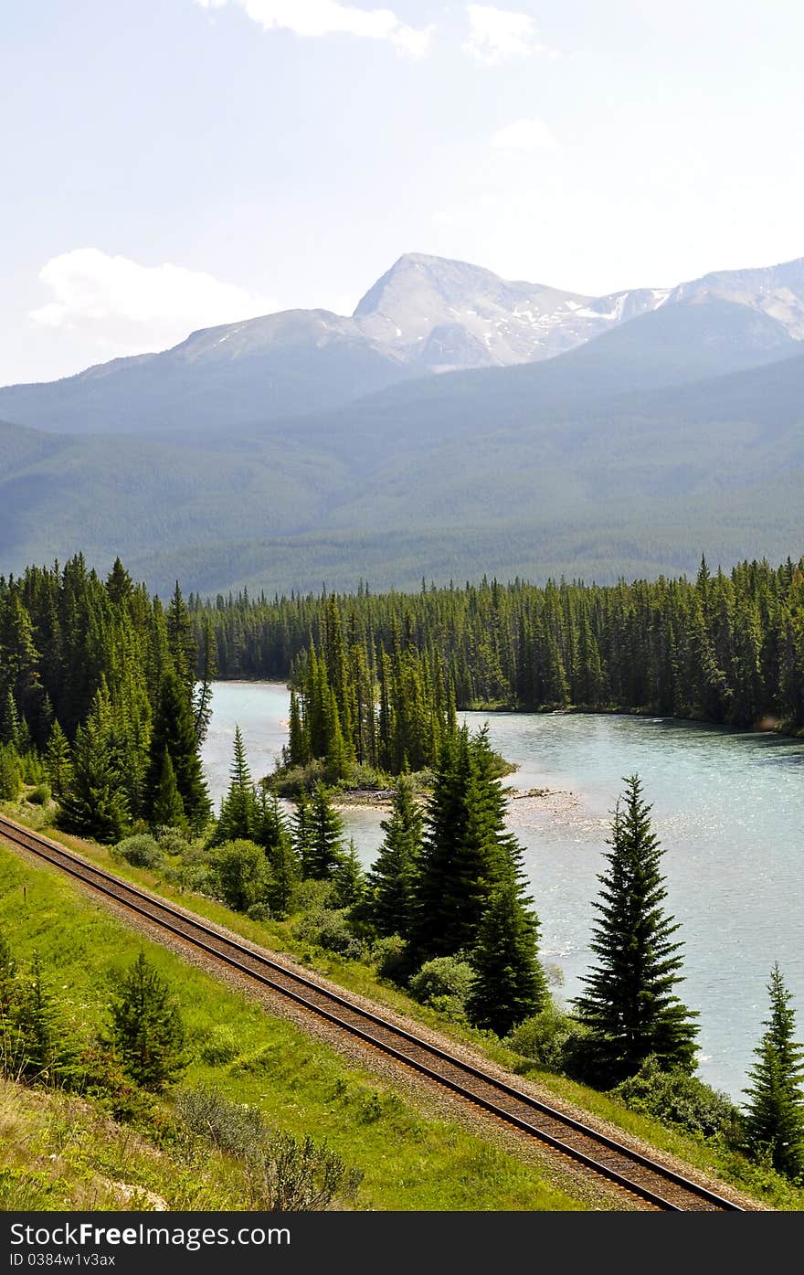 Canadian Railroad in Banff