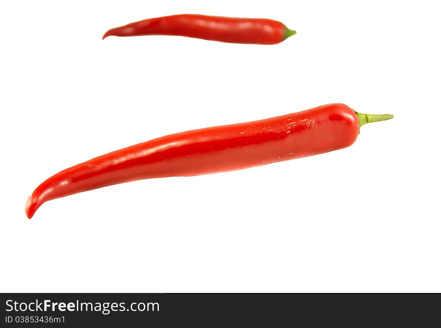 Two Red Pepper Isolated