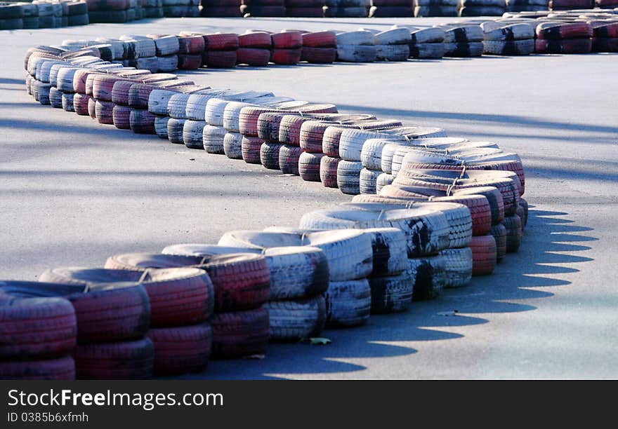 S path track with tires