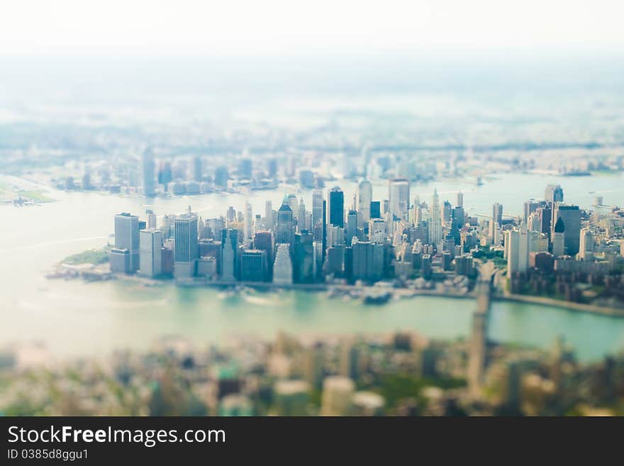 A Toy city with Tilt-Shift-effect