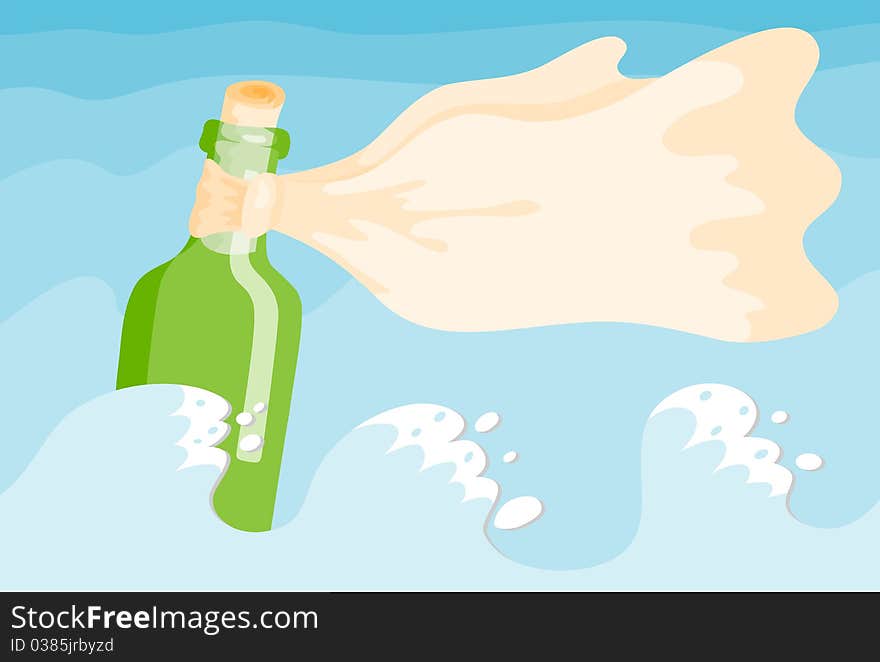 The green bottle in the sea