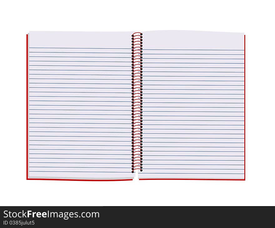 Vector colored illustration of paper notebook