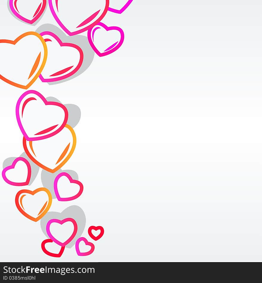 Background With Modern Hearts