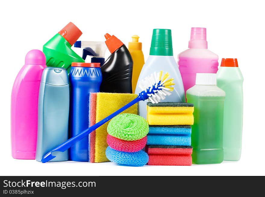 Assortment of means for cleaning