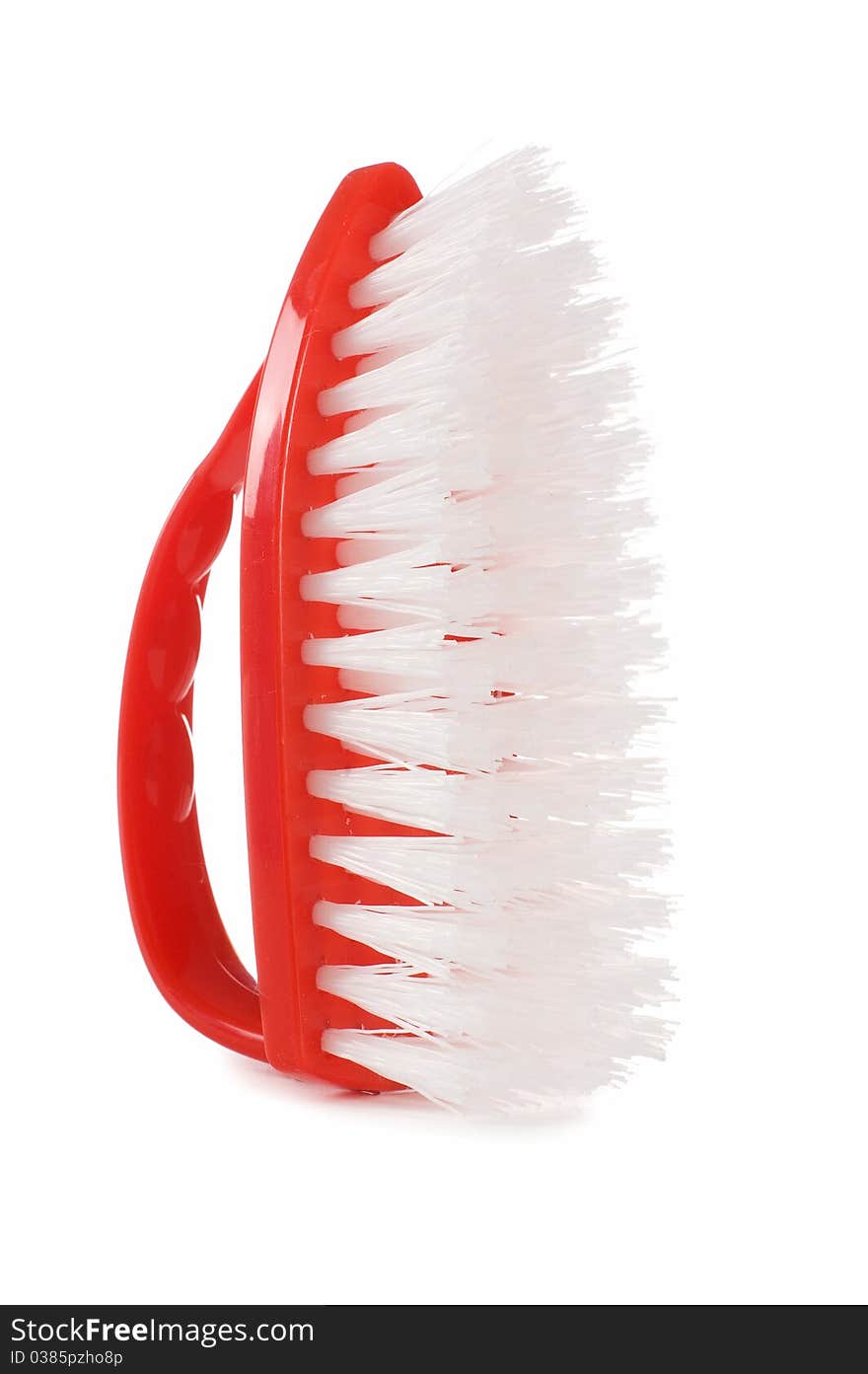 Red Brush Isolated On White