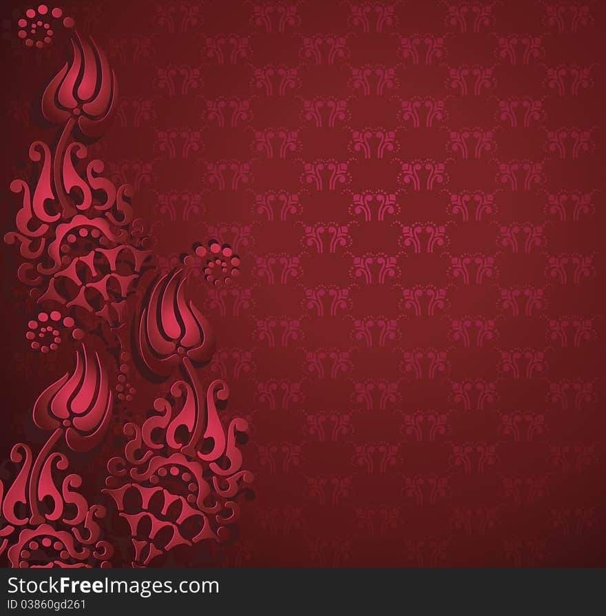 Modern floral background, vector illustration