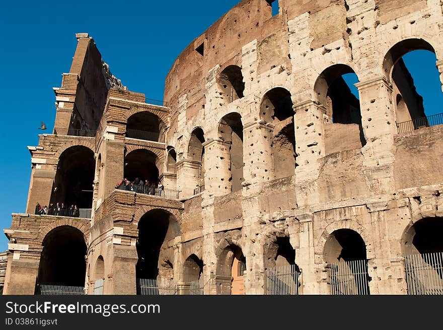 Colosseum in the city of Rome