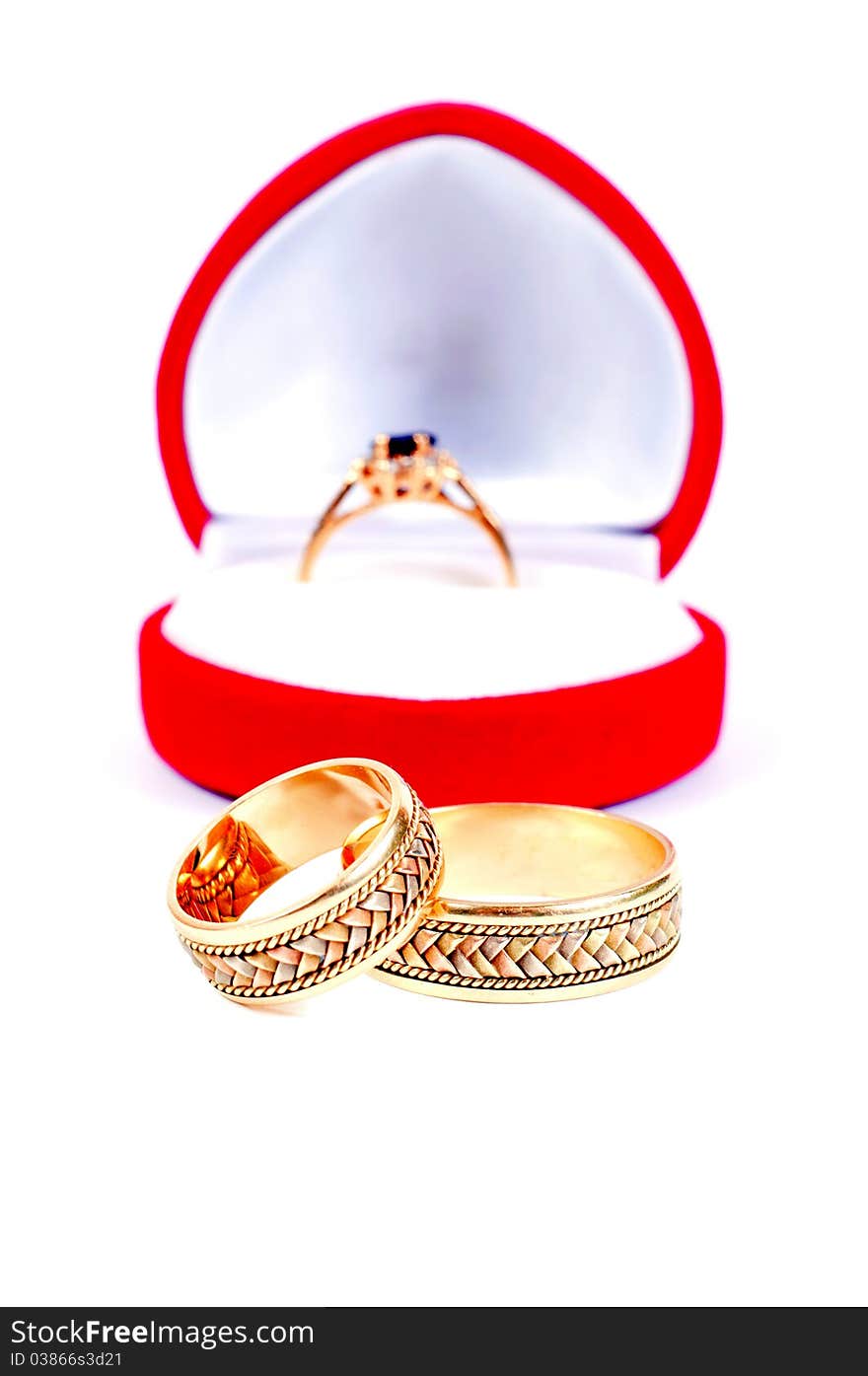 Two weeding rings with ornaments