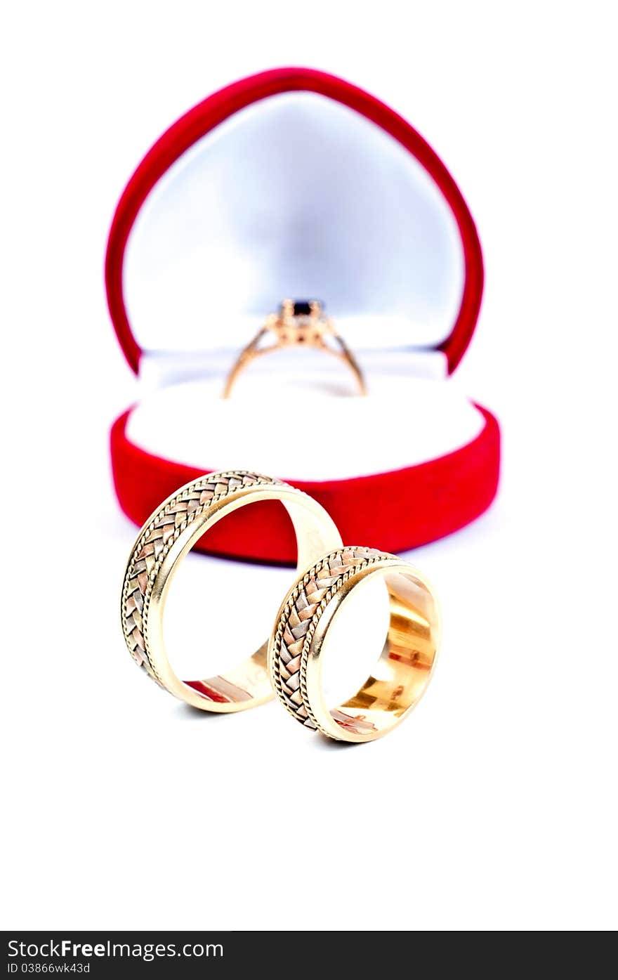 Two weeding rings with ornaments