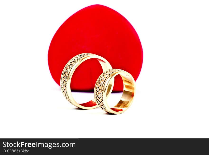 Two weeding rings with ornaments