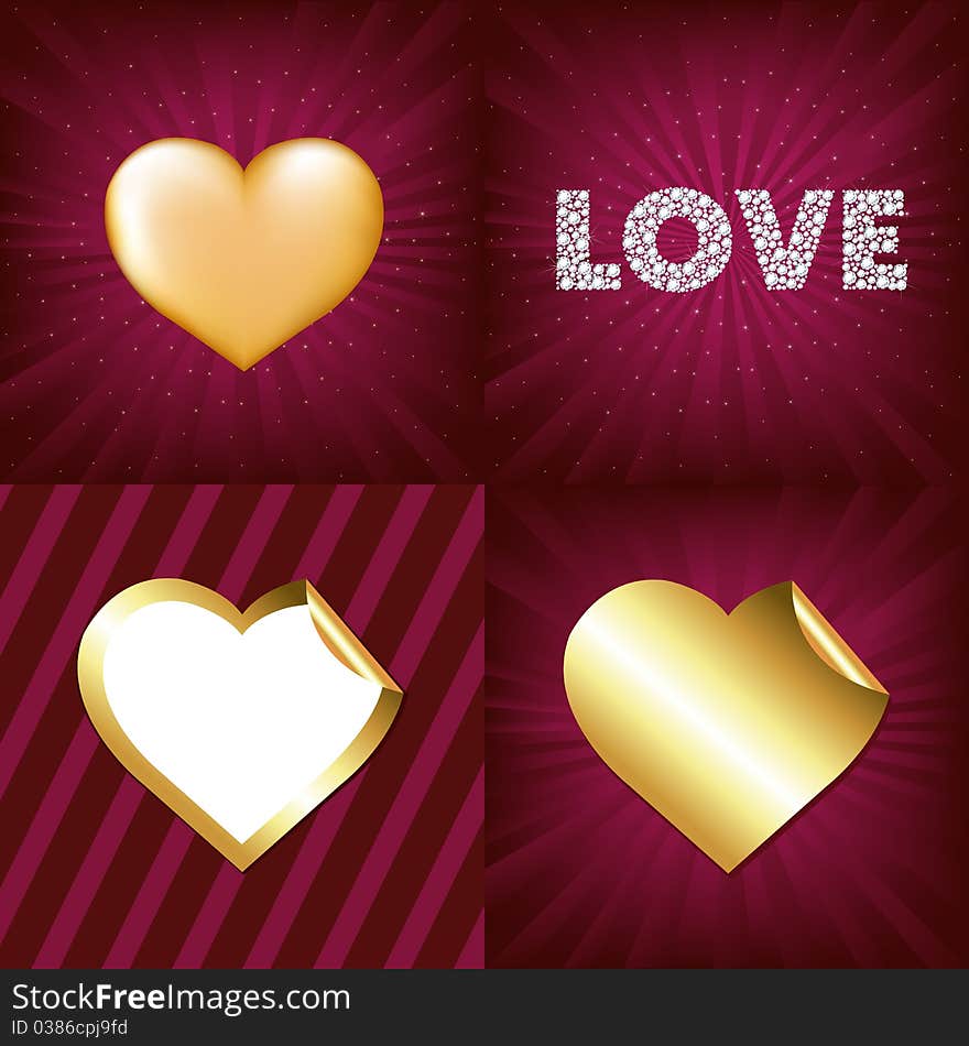 Gold Hearts