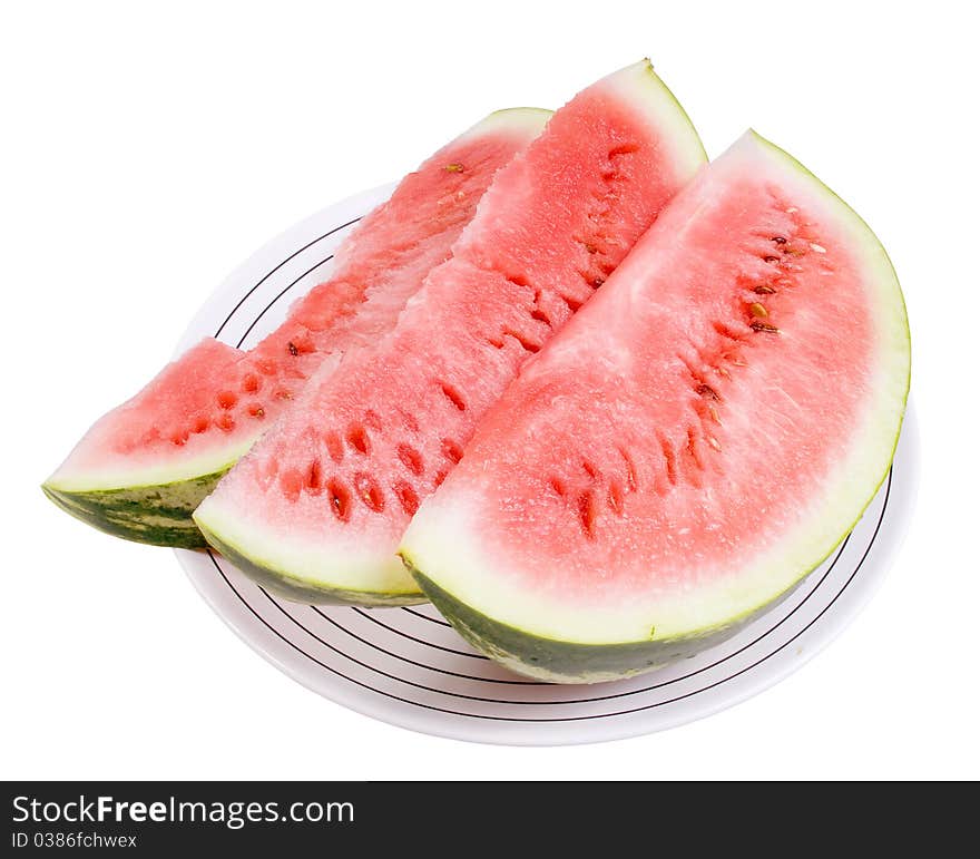 Three Portions Of Water-melon