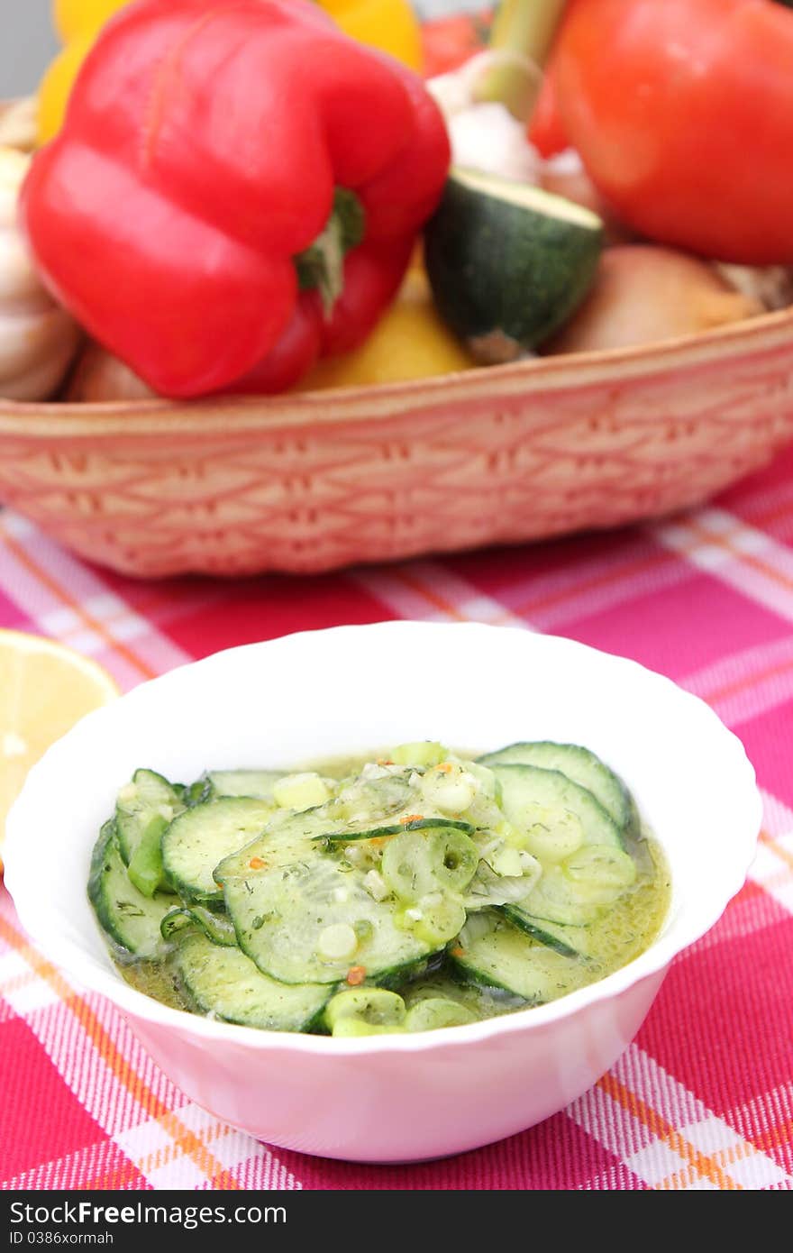 Fresh Salad Of Cucumbers