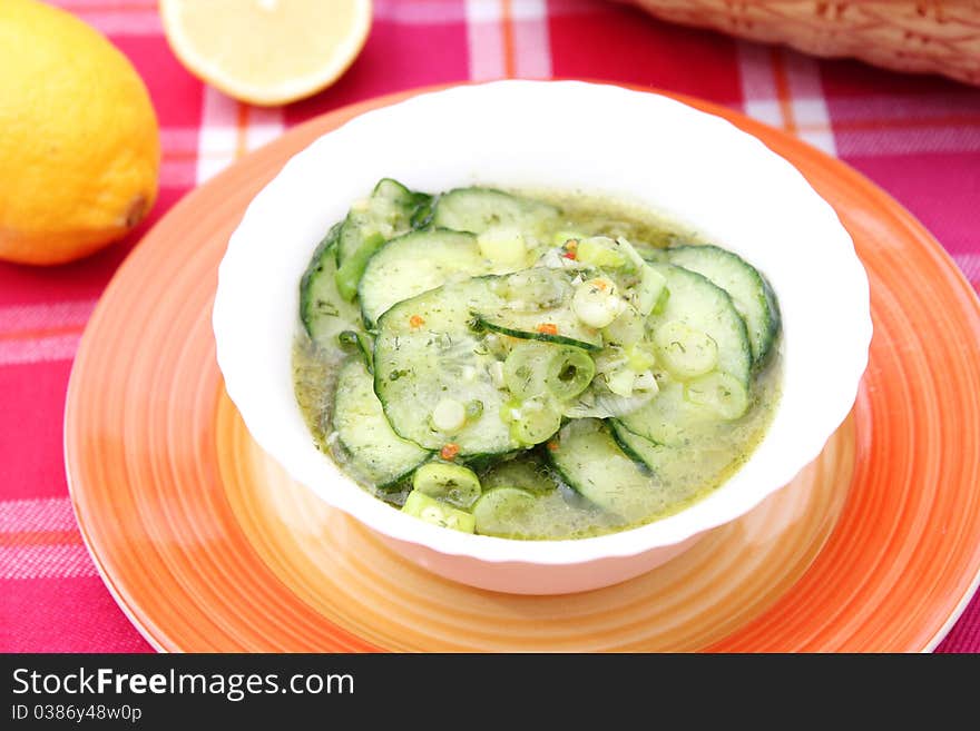 Fresh Salad Of Cucumbers