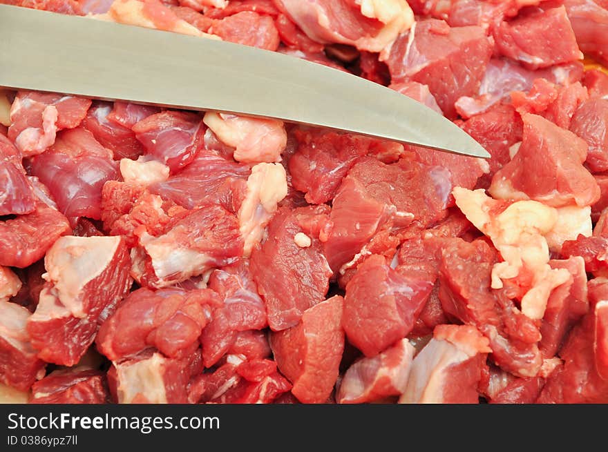 Fresh, raw meat texture of the red