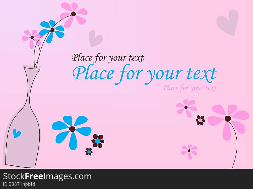 Valentine/birthday card with place for your text. Valentine/birthday card with place for your text