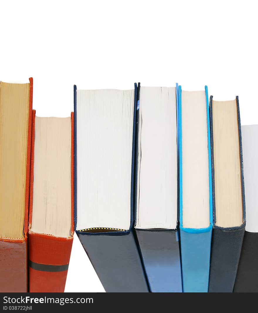 Books on a white isolated background