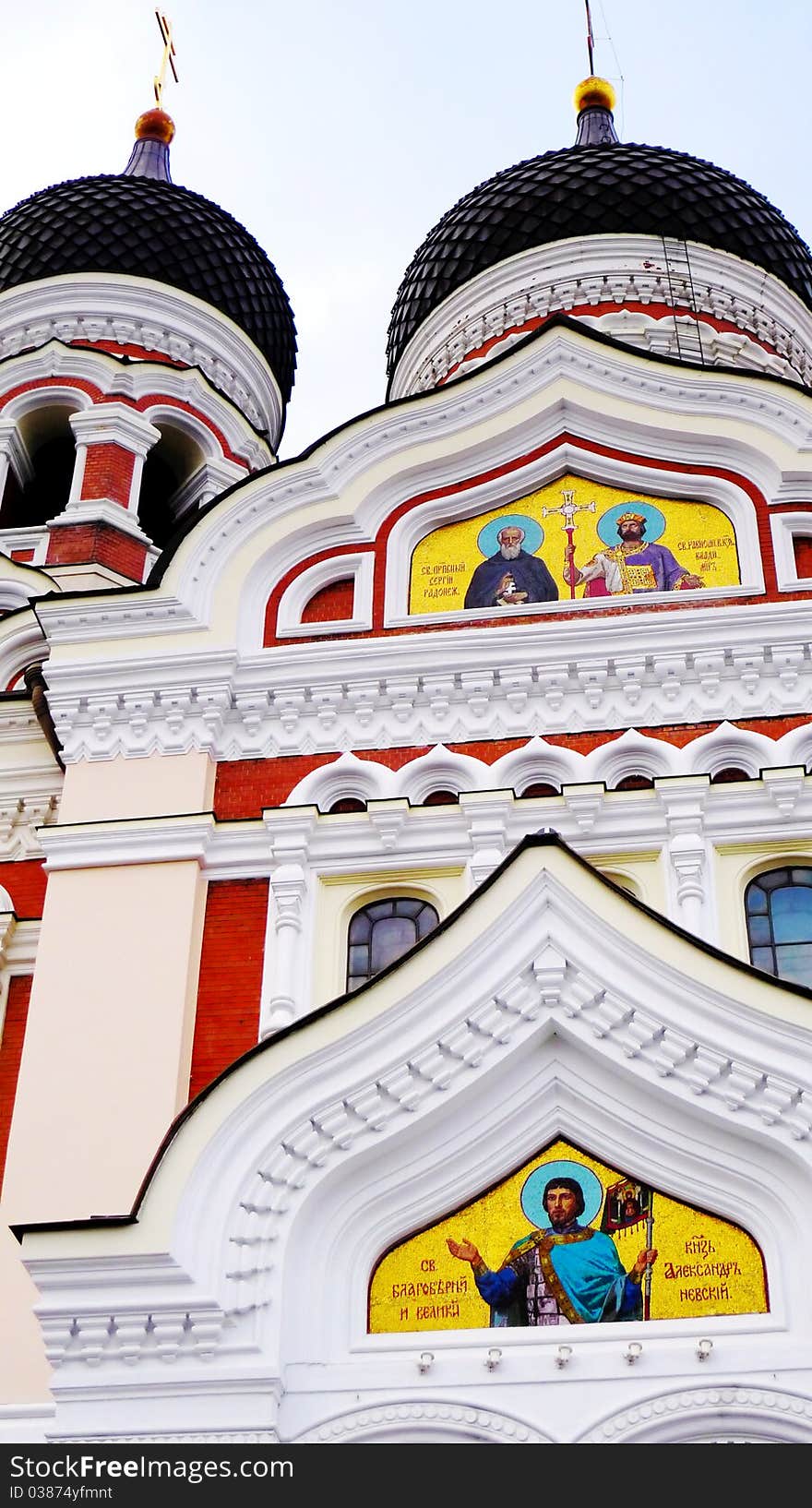 View of the Russian orthodox church at Tallinn. View of the Russian orthodox church at Tallinn